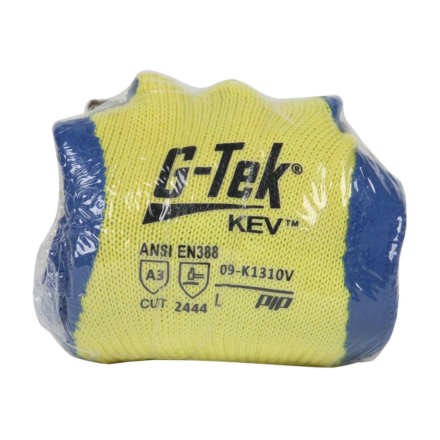 G-Tek® KEV™ Seamless Knit Kevlar® Glove with Latex Coated Crinkle Grip on Palm & Fingers - Vend-Ready