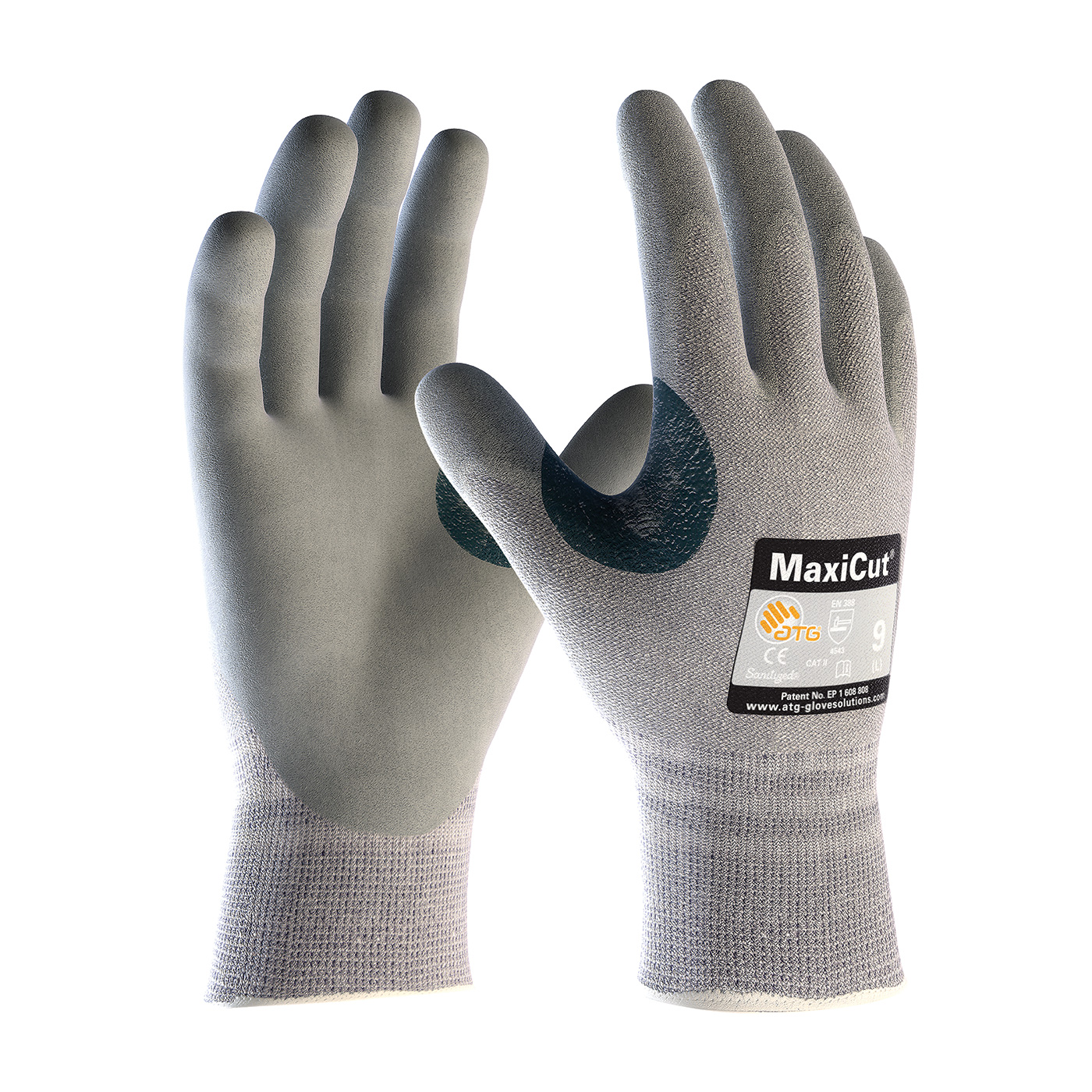 MaxiCut® Seamless Knit Dyneema® / Engineered Yarn Glove with Nitrile Coated MicroFoam Grip on Palm & Fingers