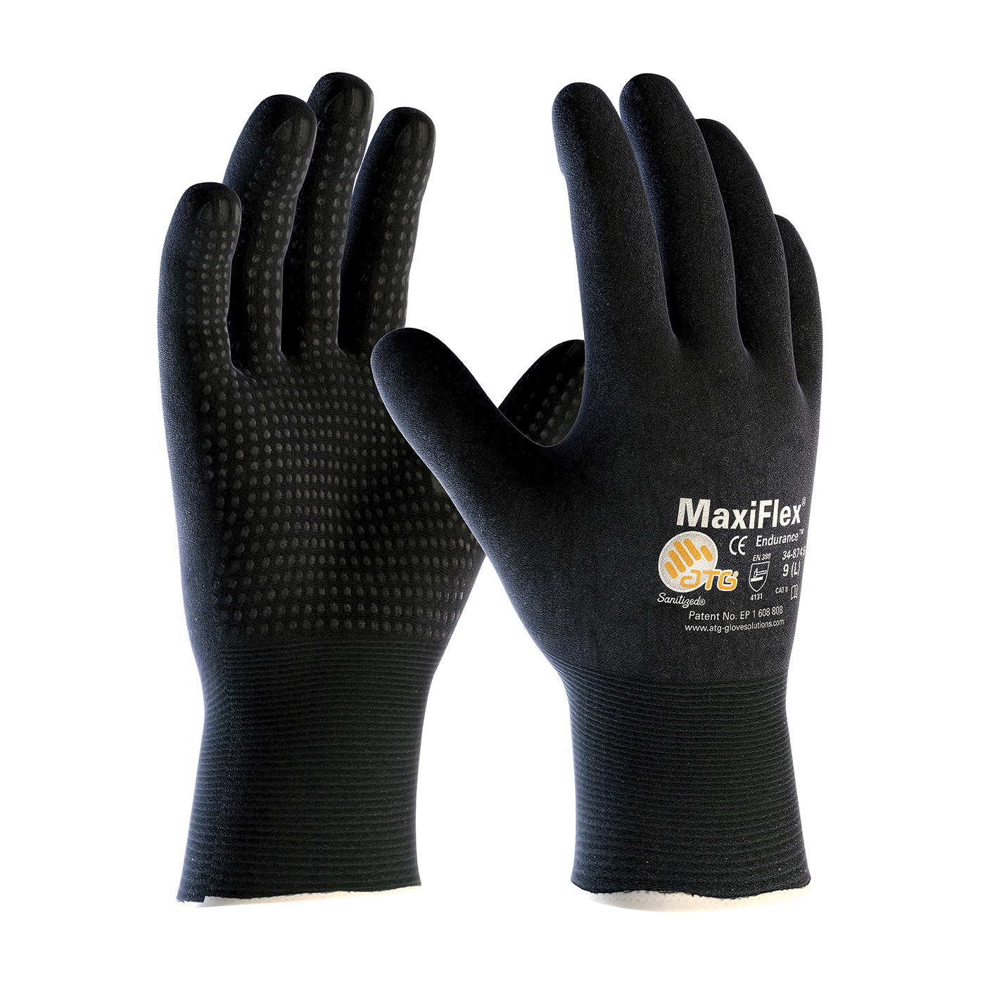 MaxiFlex® Endurance™ Seamless Knit Nylon / Elastane Glove with Nitrile Coated MicroFoam Grip on Full Hand - Micro Dot Palm - Touchscreen Compatible