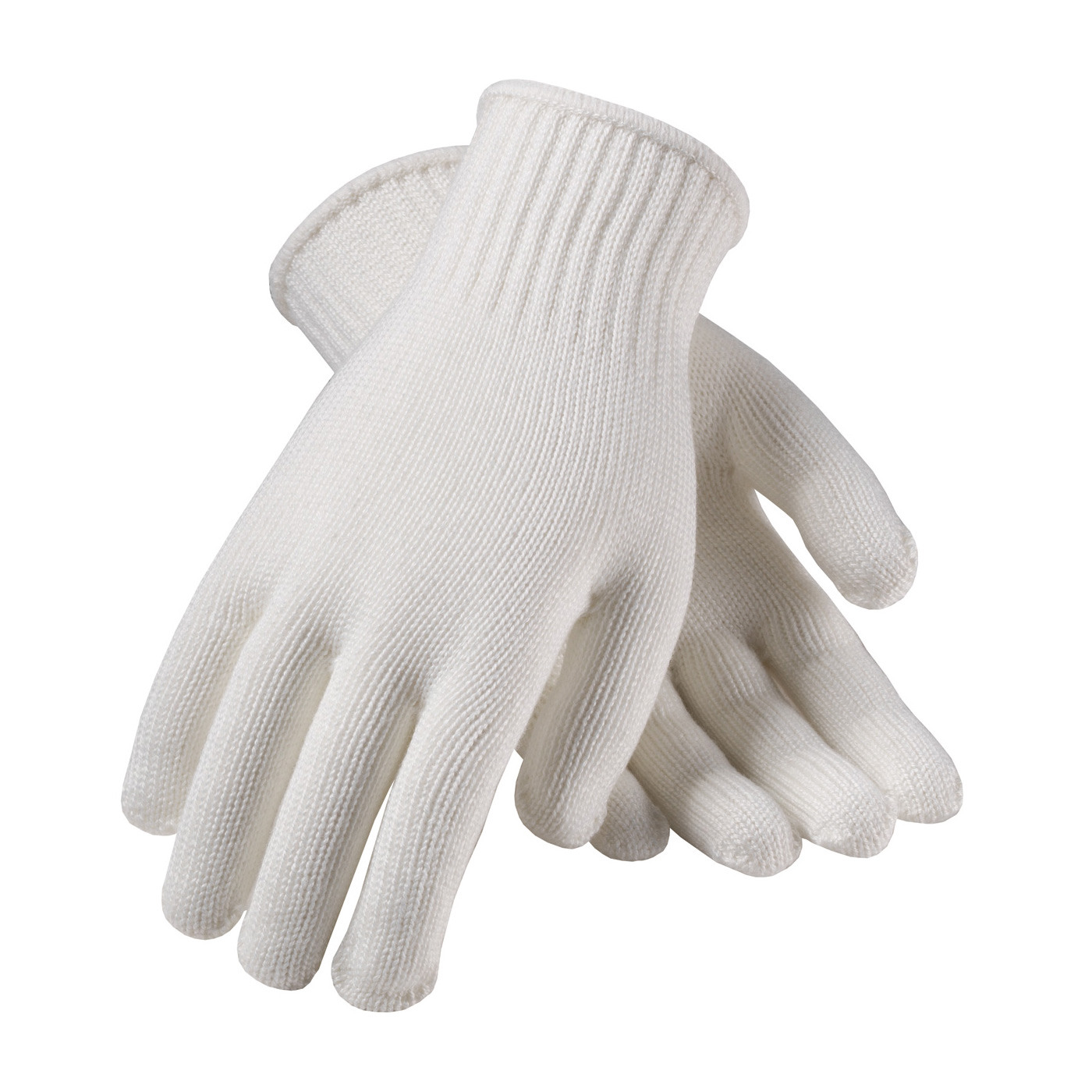 Medium Weight Seamless Knit Cotton / Polyester Glove - 7 Gauge, White, L