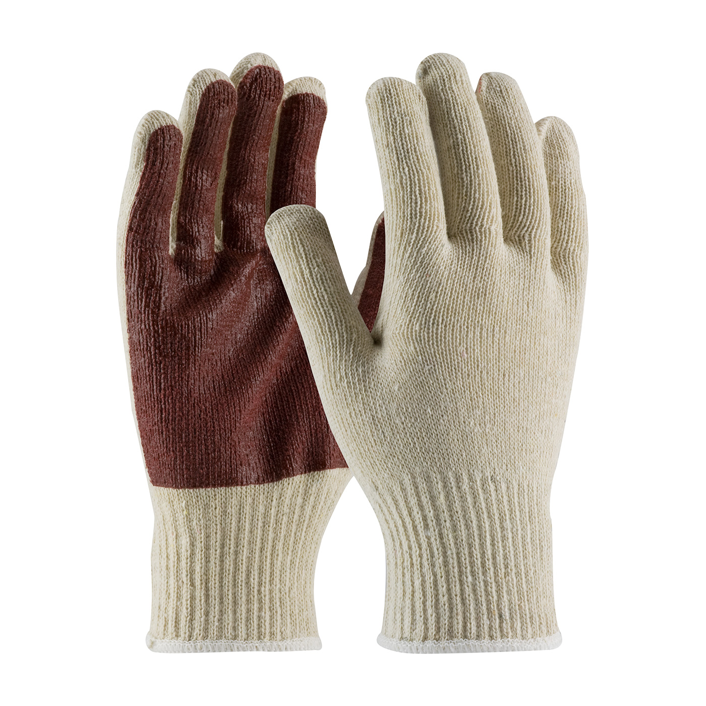 Seamless Knit Cotton / Polyester Glove with Nitrile Palm Coating, Natural, XL