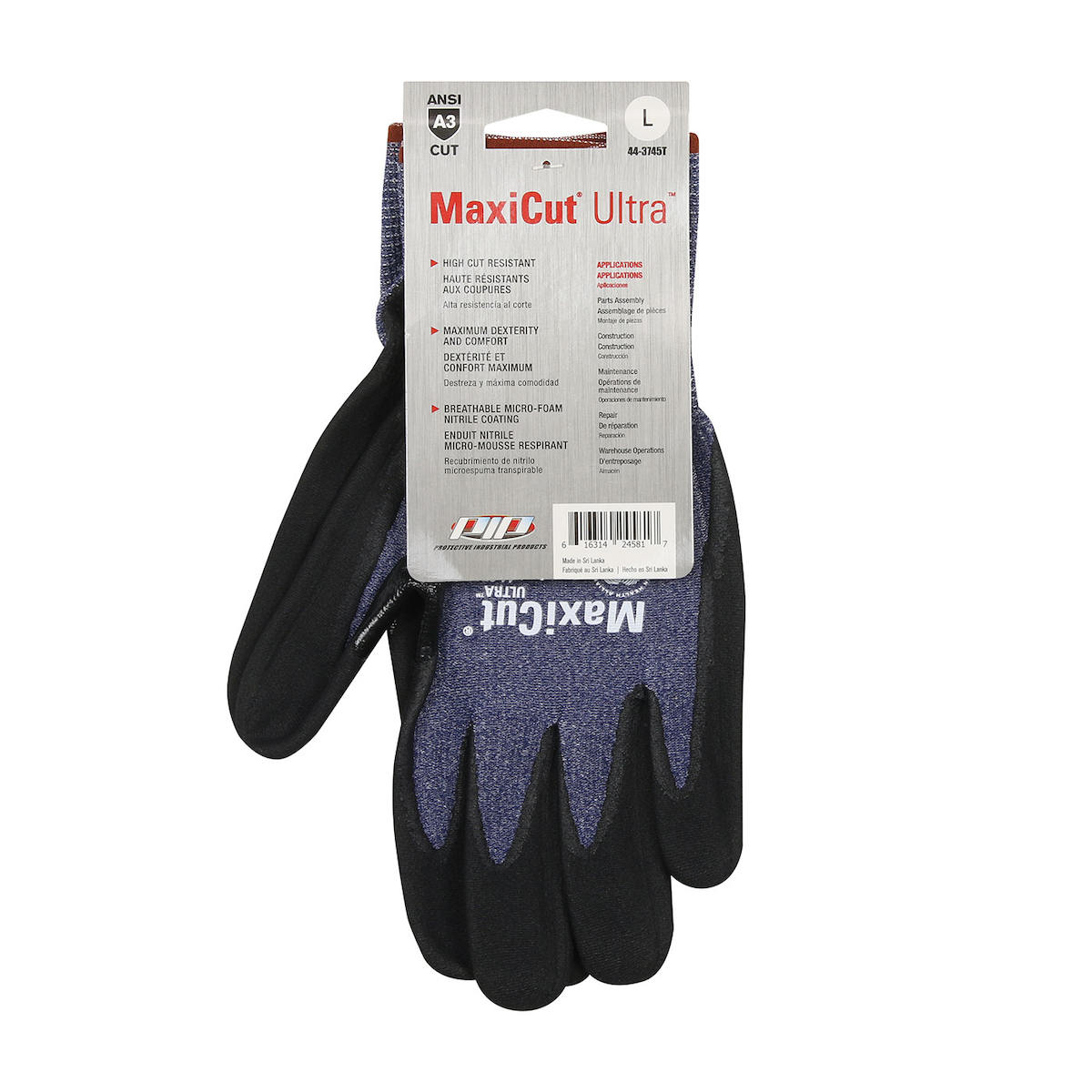 MaxiCut® Ultra™ Seamless Knit Engineered Yarn Glove with Premium Nitrile Coated MicroFoam Grip on Palm & Fingers - Tagged