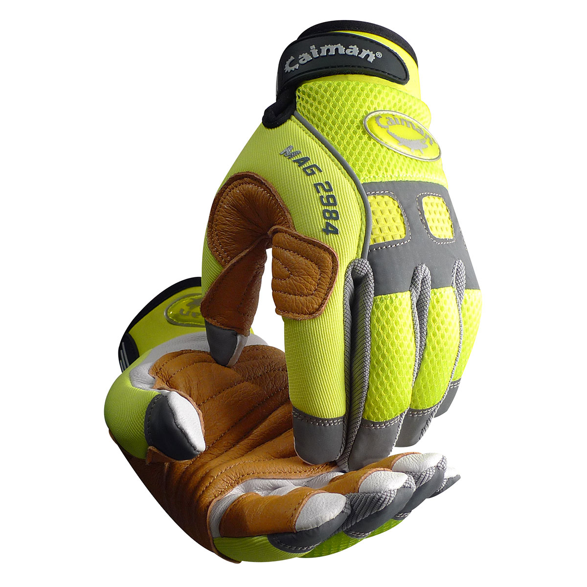 Caiman® MAG™ Multi-Activity Glove with Goat Grain Leather Patch Palm and Hi-Vis AirMesh™ Back