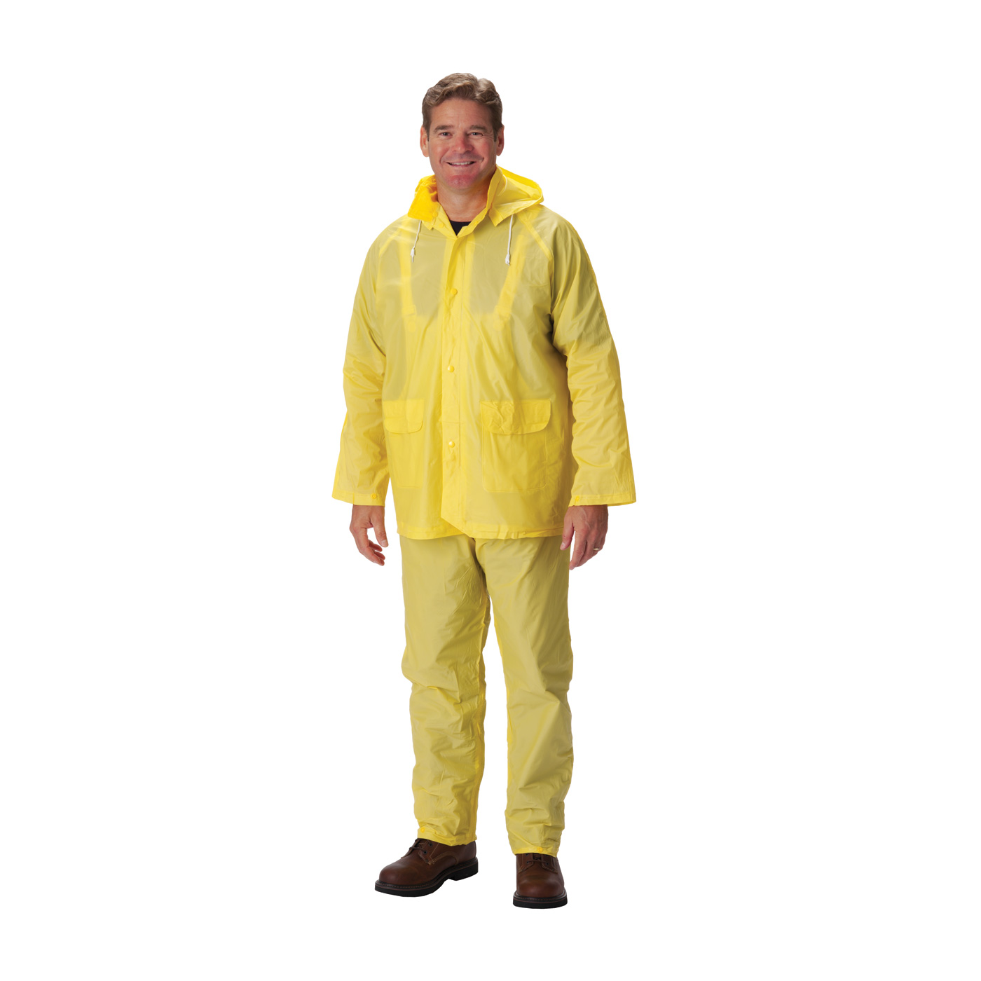 Value Three-Piece Rainsuit - 0.25 mm, Yellow, L