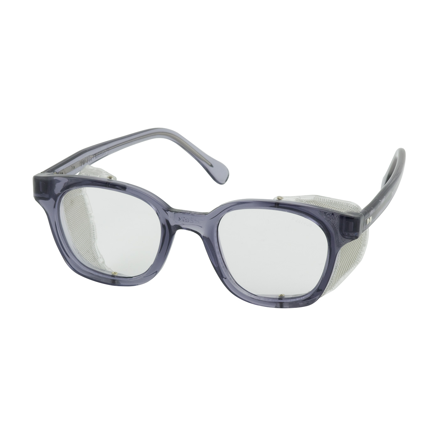 Full Frame Safety Glasses with Smoke Frame, Clear Lens and Anti-Scratch / Anti-Fog Coating, Smoke, OS