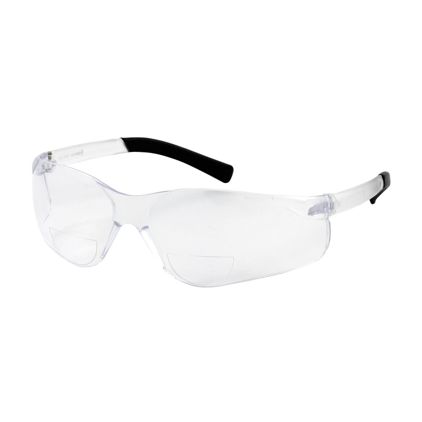 Rimless Safety Readers with Clear Temple, Clear Lens and Anti-Scratch Coating - +3.00 Diopter, Clear, OS