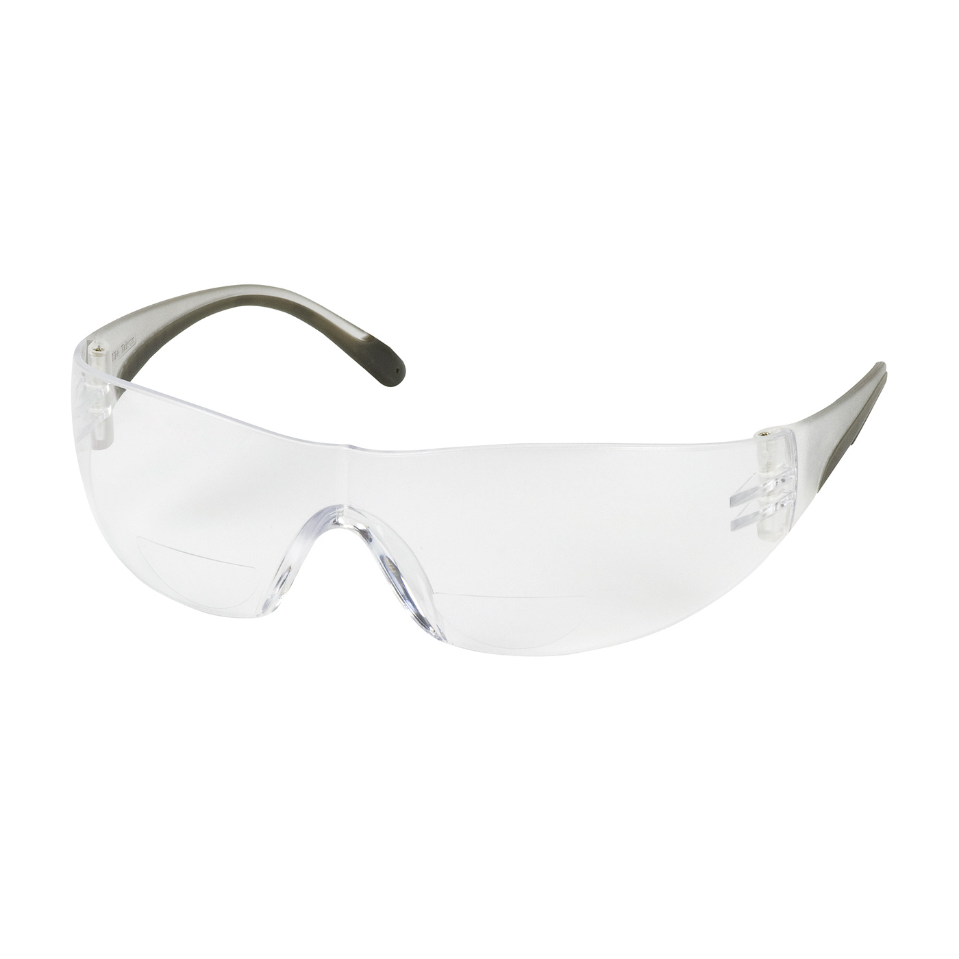 Rimless Safety Readers with Clear Temple, Clear Lens and Anti-Scratch Coating - +2.50 Diopter, Clear, OS