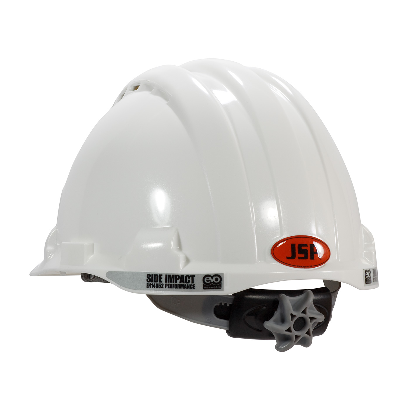 Vented, Type II Hard Hat with HDPE Shell, EPS Impact Liner, Polyester Suspension and Wheel Ratchet Adjustment, White, OS