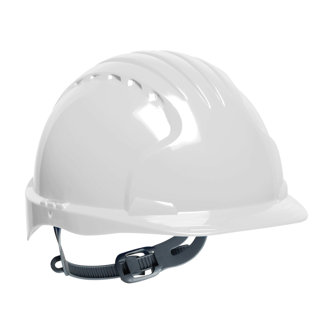 Evolution® Deluxe 6131 Vented, Standard Brim Hard Hat with HDPE Shell, 6-Point Polyester Suspension and Slip Ratchet Adjustment