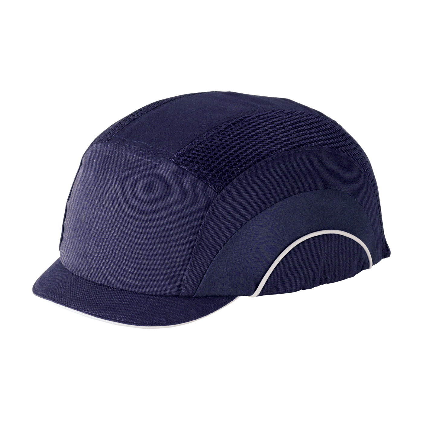 Baseball Style Bump Cap with HDPE Protective Liner and Adjustable Back - Micro Brim, Navy, OS