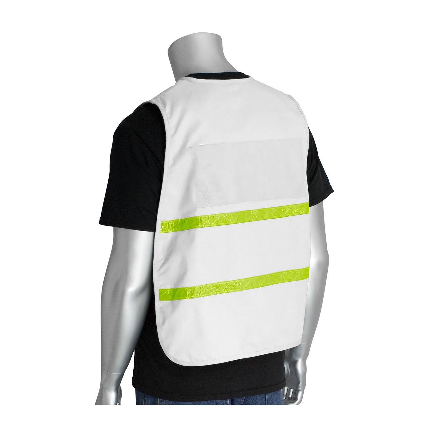 Non-ANSI Incident Command Vest - 100% Polyester, White, M-XL