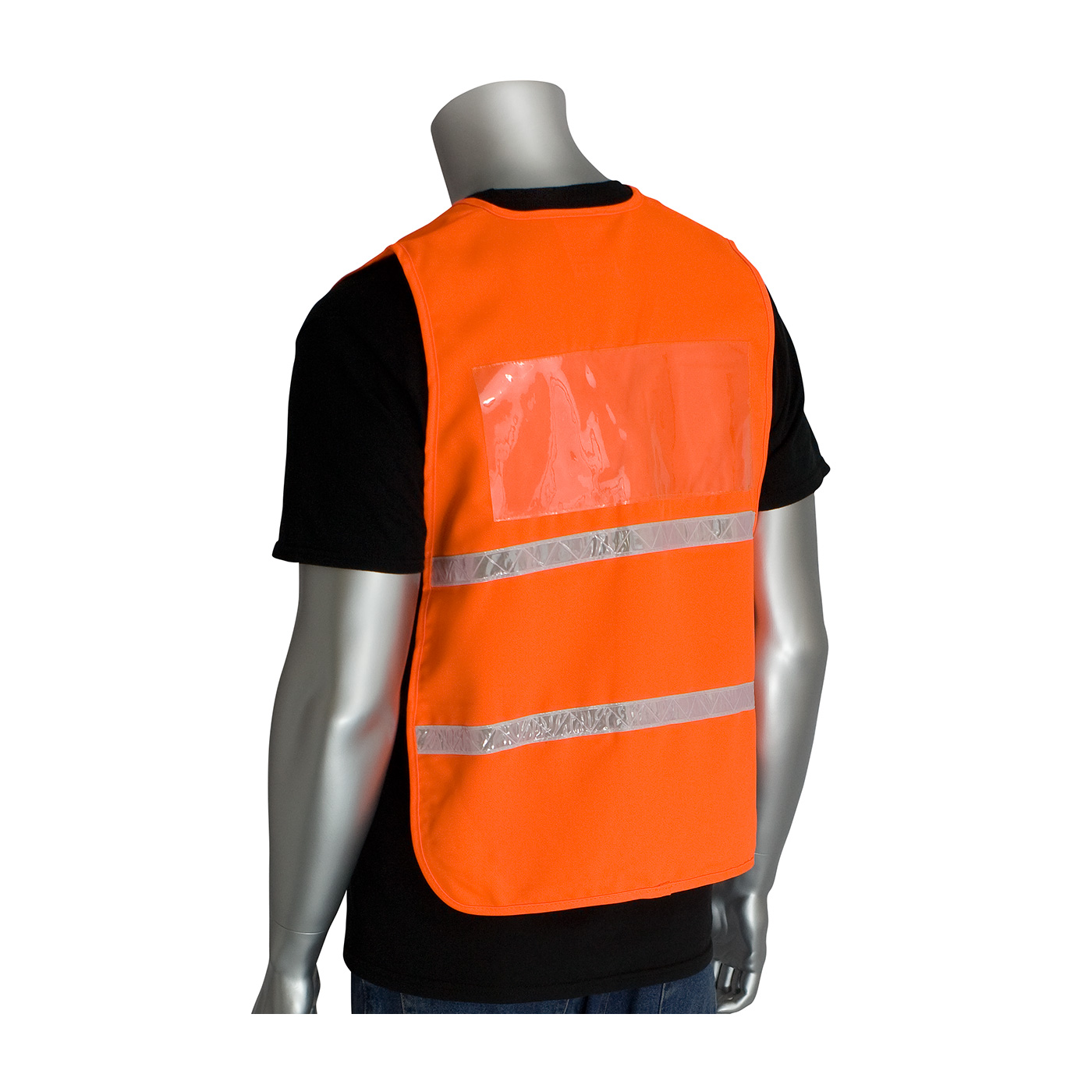 Non-ANSI Incident Command Vest - Solid Polyester, Hi-Vis Orange, 2XL-3XL