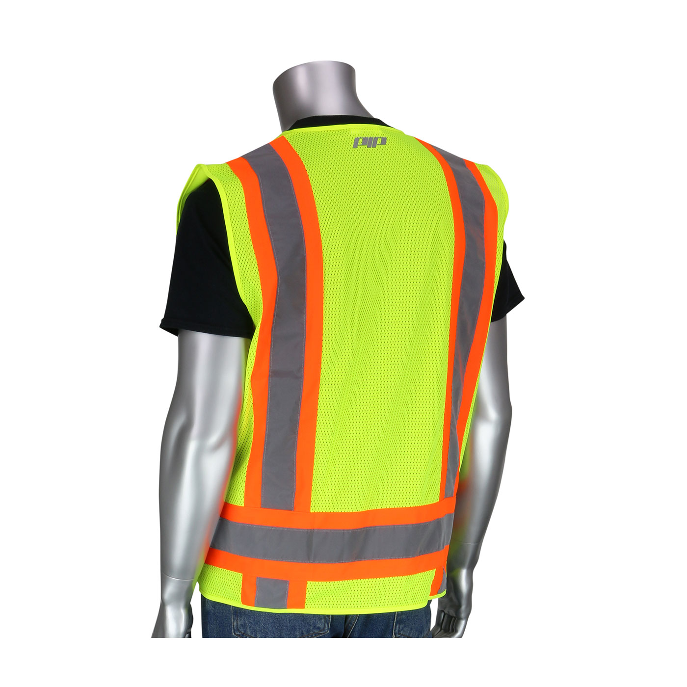 ANSI Type R Class 2 Two-Tone Eleven Pocket Surveyors Vest with