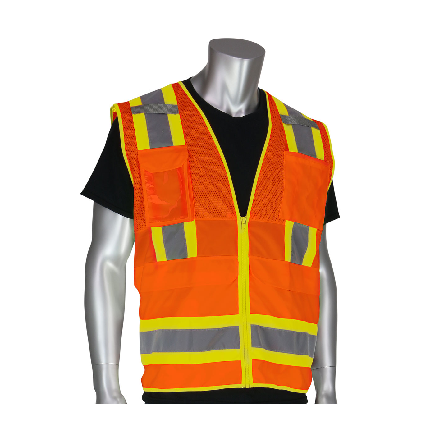 PIP® ANSI Type R Class 2 Two-Tone Ten Pocket Surveyors Tech Vest