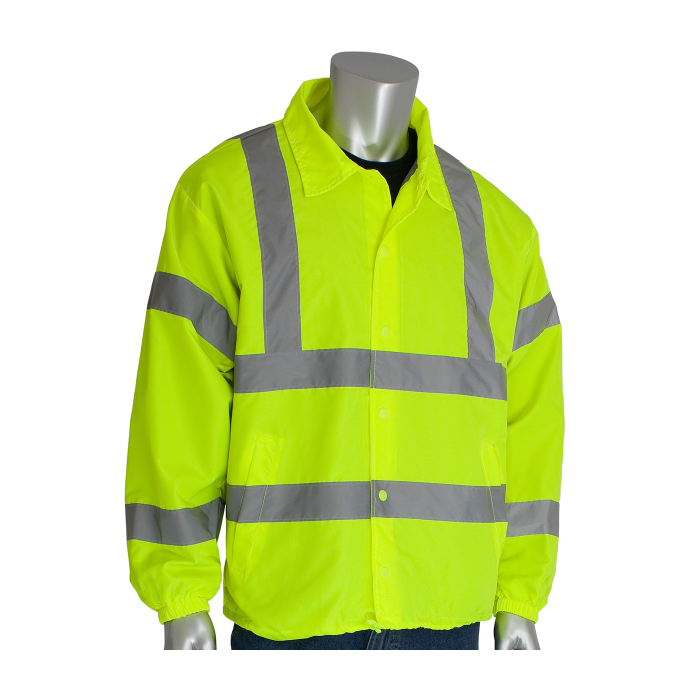 ANSI Type R Class 3 Classic Wind Breaker, Hi-Vis Yellow, 2XL