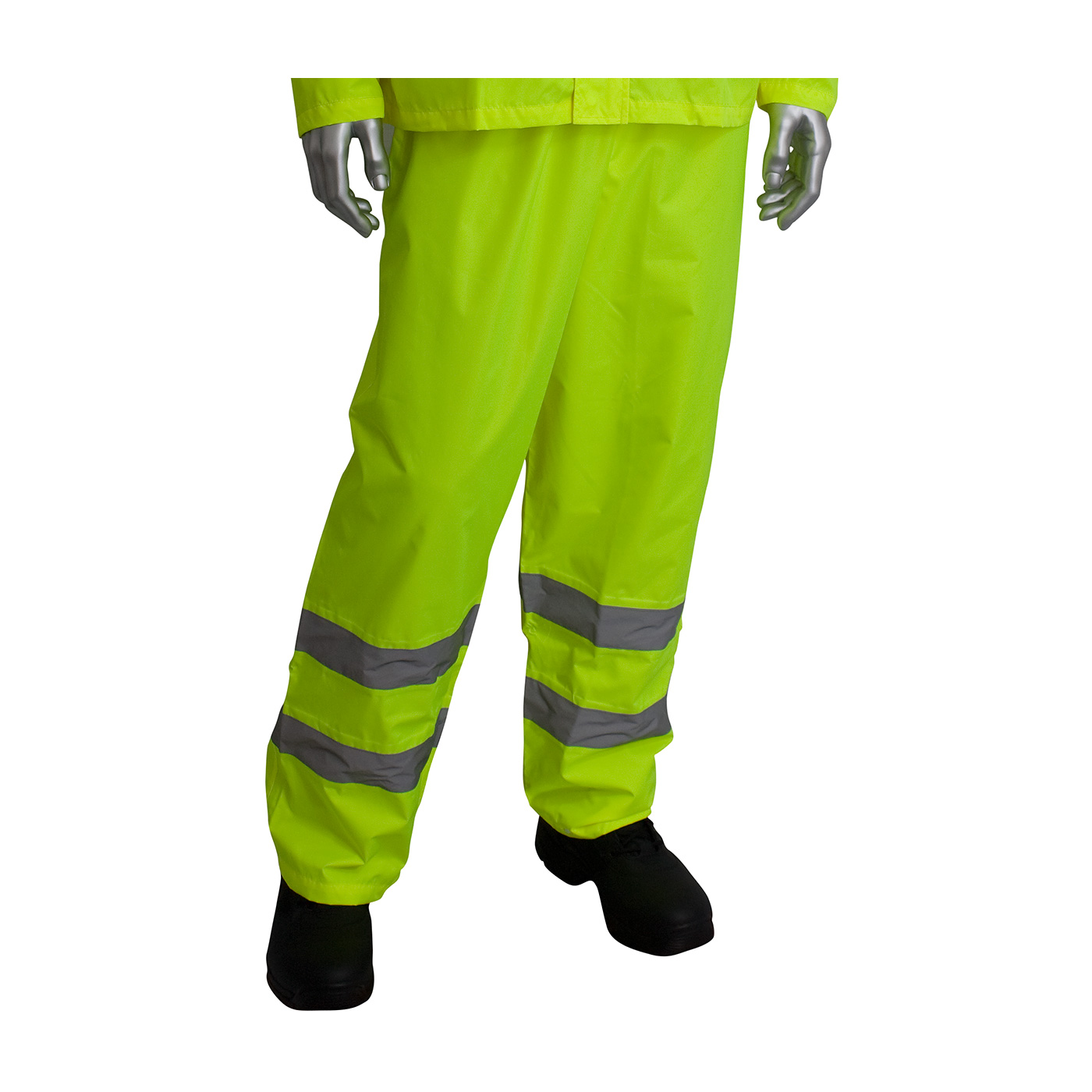 ANSI Type R Class 3 Two-Piece Value Rainsuit Set, Hi-Vis Yellow, 2XL-3XL