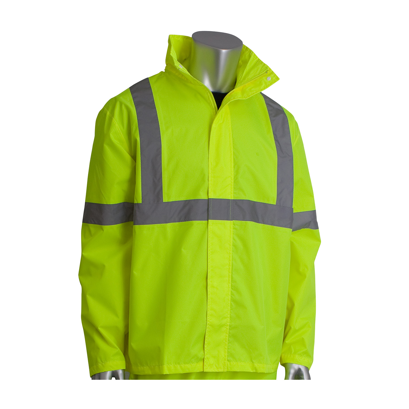 ANSI Type R Class 3 Two-Piece Value Rainsuit Set, Hi-Vis Yellow, L-XL