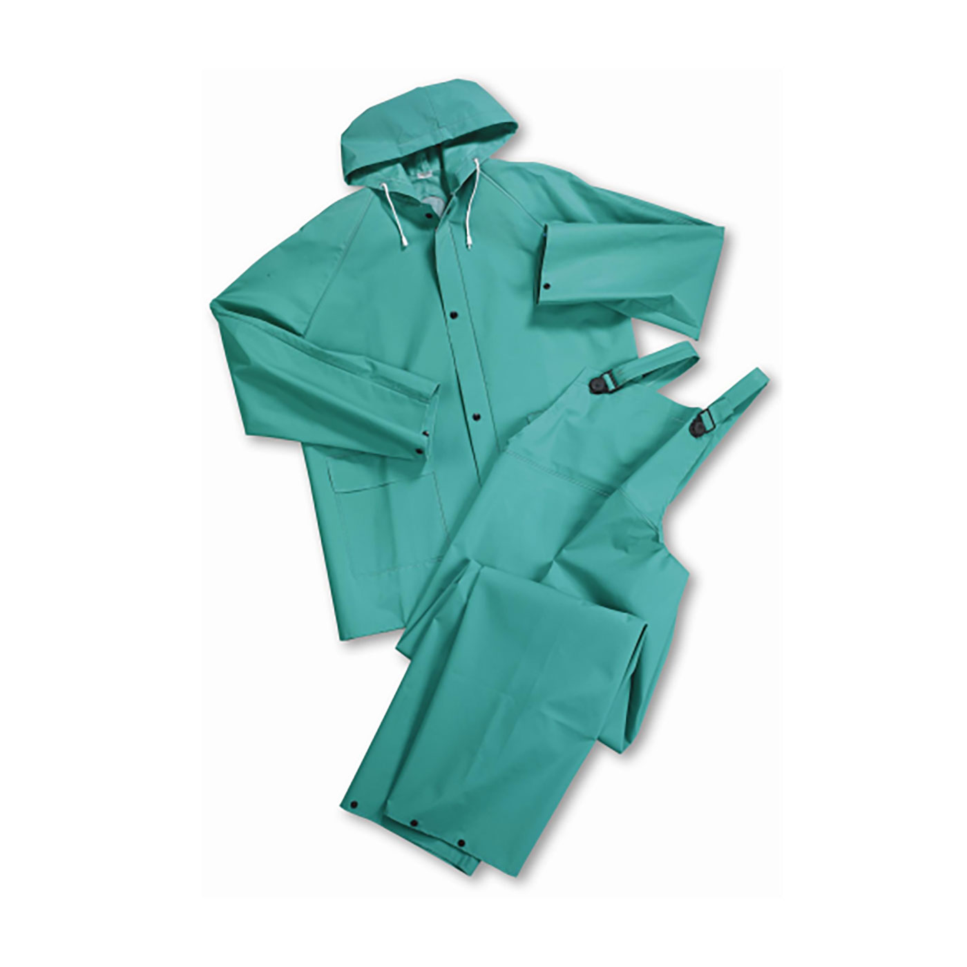 Treated PVC Two-Piece Acid Suit - 0.40 mm, Green