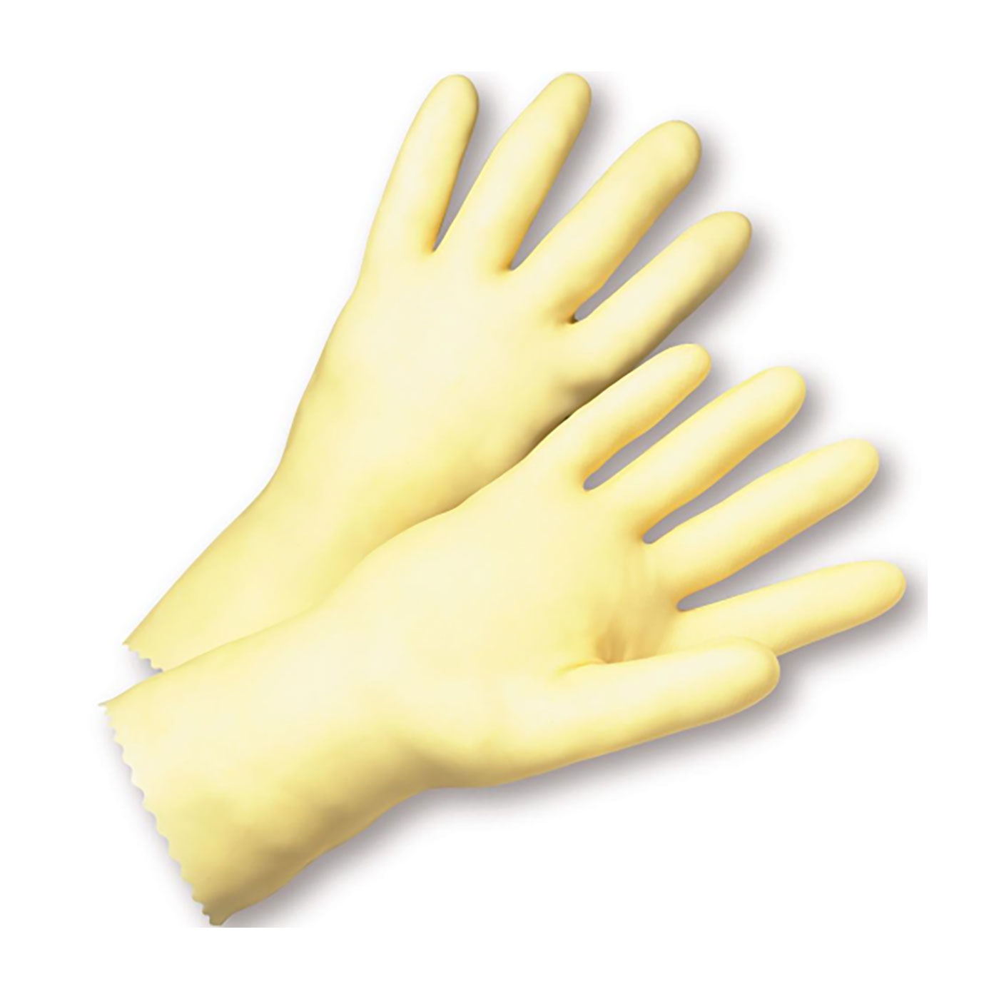 Unsupported Latex, Unlined with Raised Diamond Grip - 16 Mil, Yellow, 7