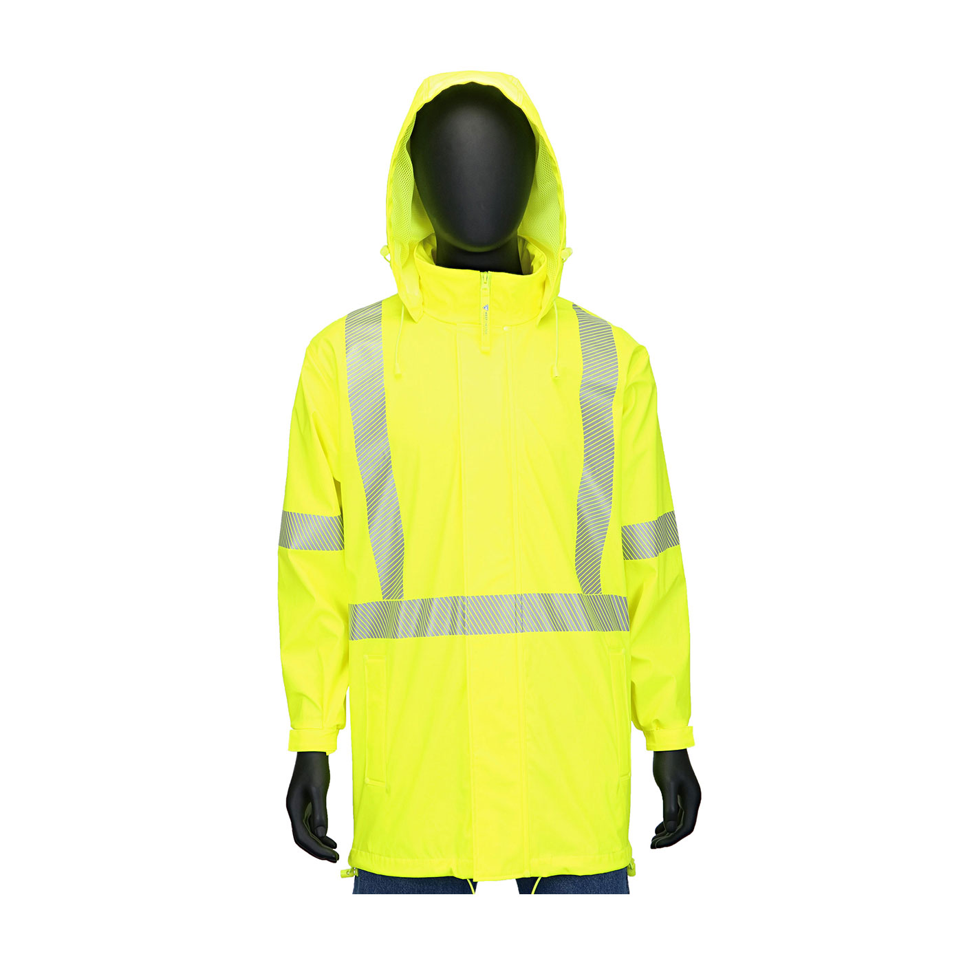 Type R Class 3 Waterproof Breathable Rain Jacket, Hi-Vis Yellow, 2XL