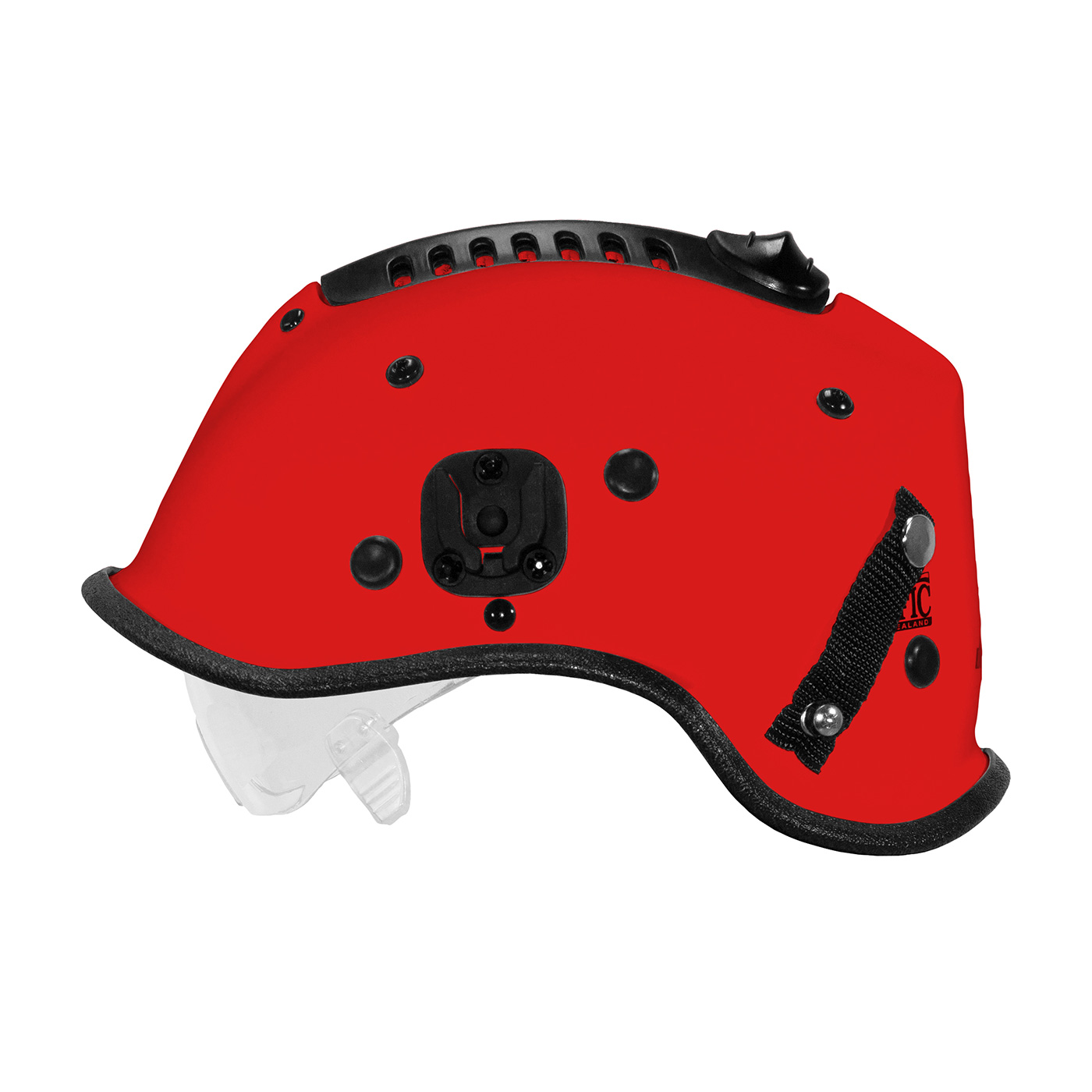 Rescue Helmet with Retractable Eye Protector and Dynamic Sealed Ventilation System™, Red, OS