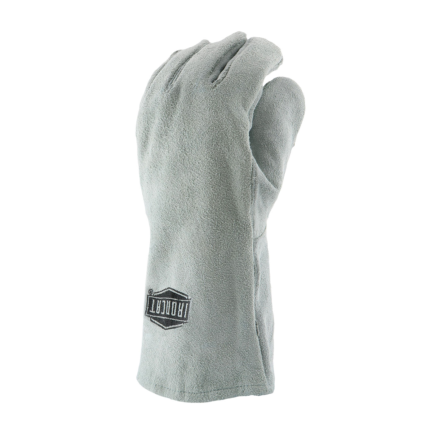 Ironcat® Shoulder Split Cowhide Leather Welder's Glove with Cotton Liner- Left Hand Only, Gray, L