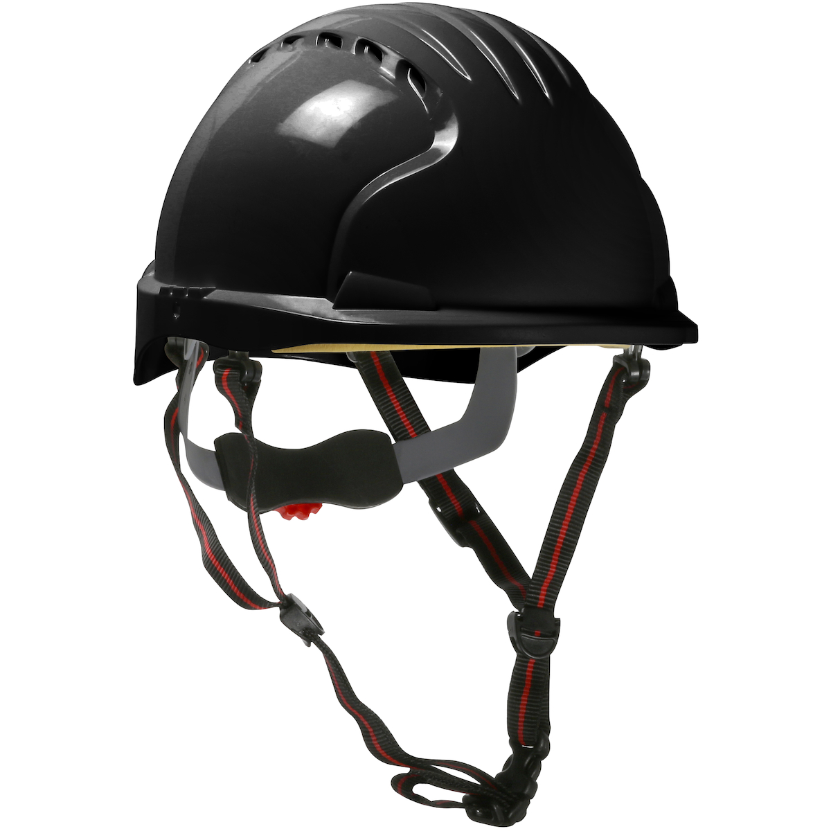 EVO® 6151 Ascend™ Vented, Short Brim Safety Helmet with HDPE Shell, 4-Point Chinstrap, 6-Point Suspension and Wheel Ratchet Adjustment