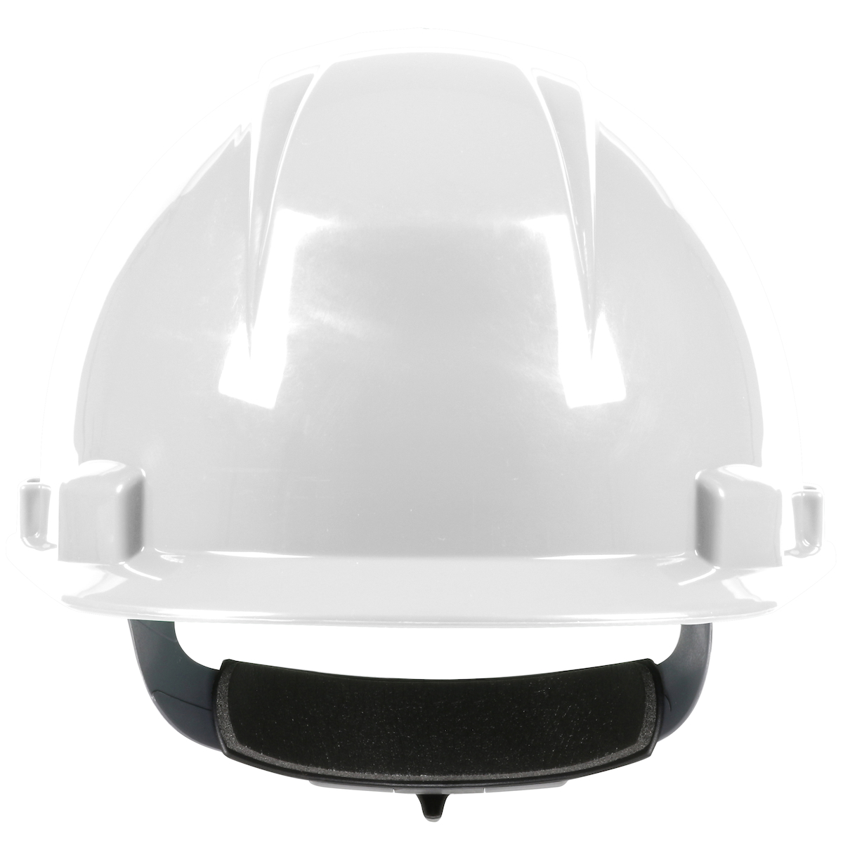 Short Brim, Cap Style Hard Hat with HDPE Shell, 4-Point Textile Suspension and Wheel Ratchet Adjustment, White, OS