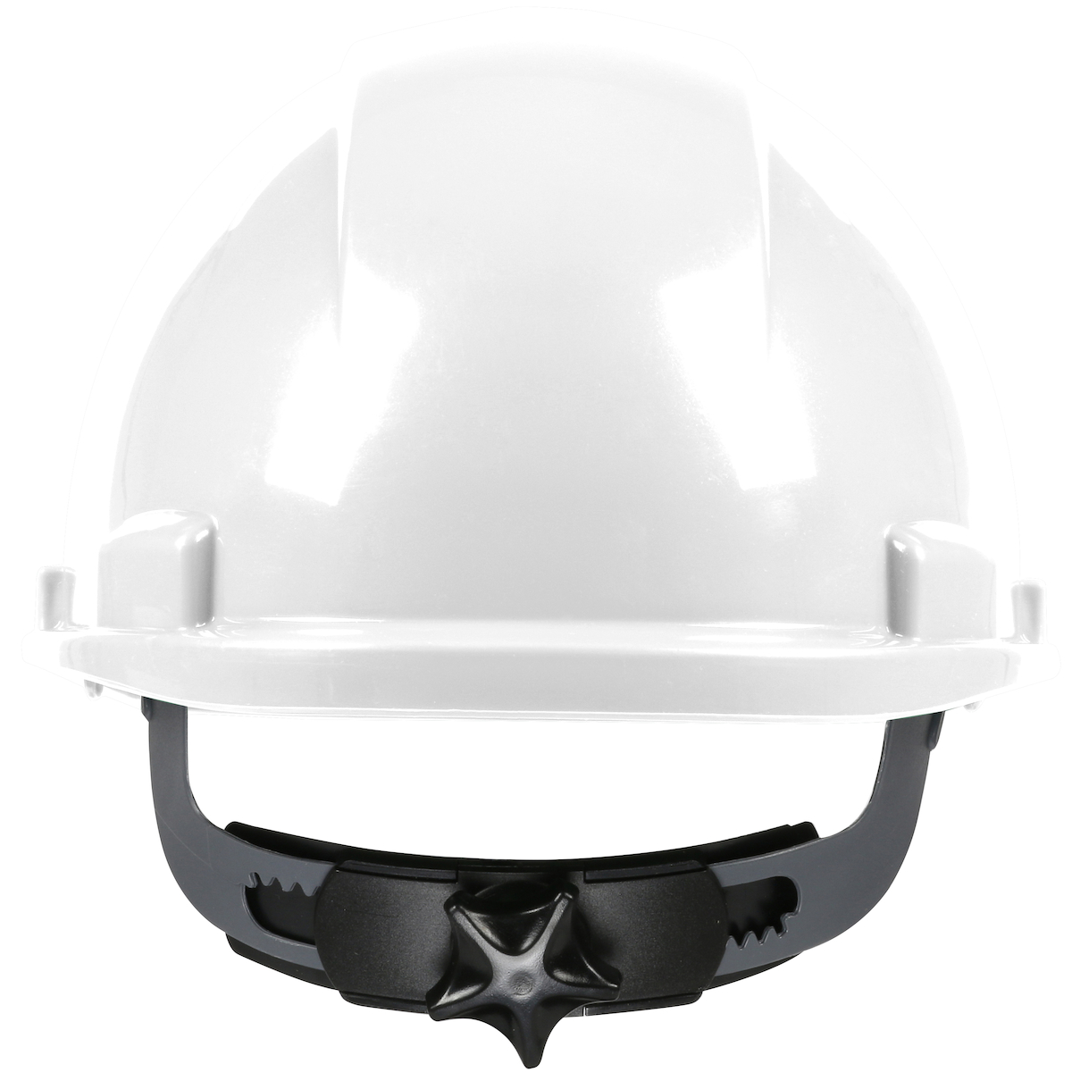 Short Brim, Cap Style Hard Hat with HDPE Shell, 4-Point Textile Suspension and Wheel Ratchet Adjustment, White, OS