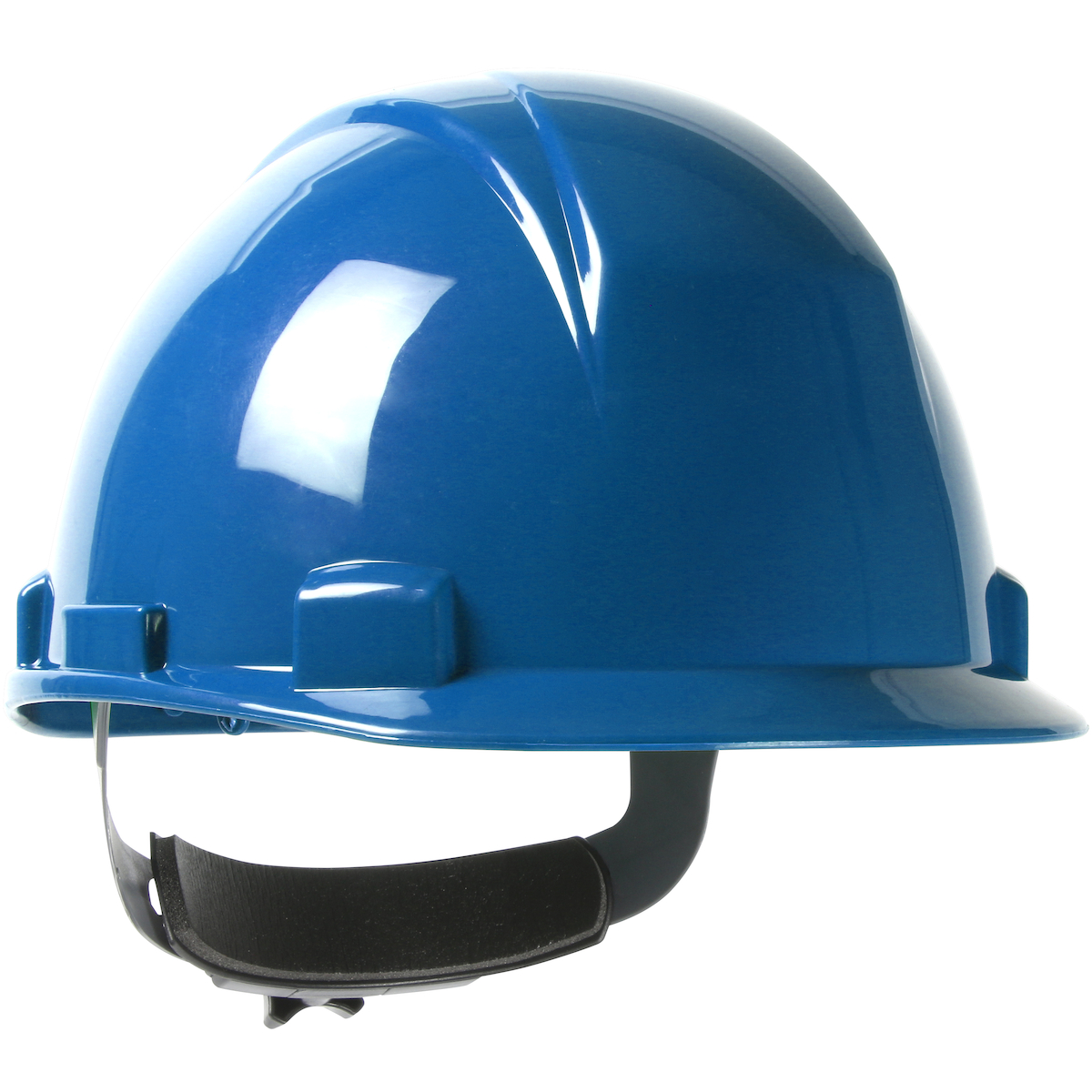 Short Brim, Cap Style Hard Hat with HDPE Shell, 4-Point Textile Suspension and Wheel Ratchet Adjustment, Royal, OS