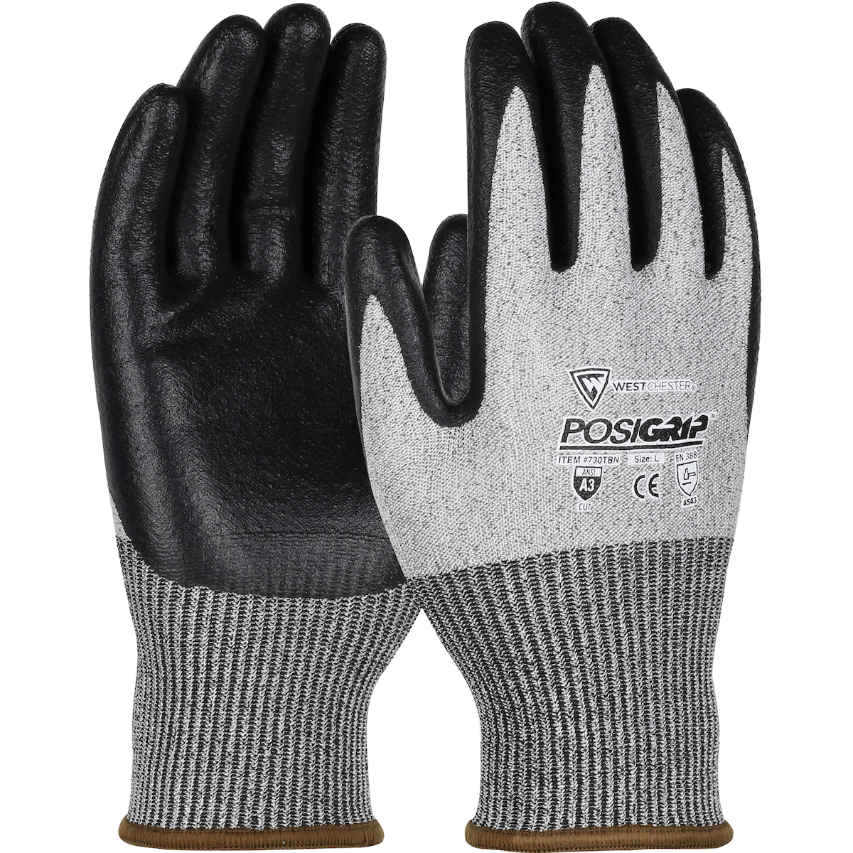 G-Tek® PosiGrip® Seamless Knit PolyKor® Blended Glove with Nitrile Coated Smooth Grip on Palm & Fingers - DISCONTINUED