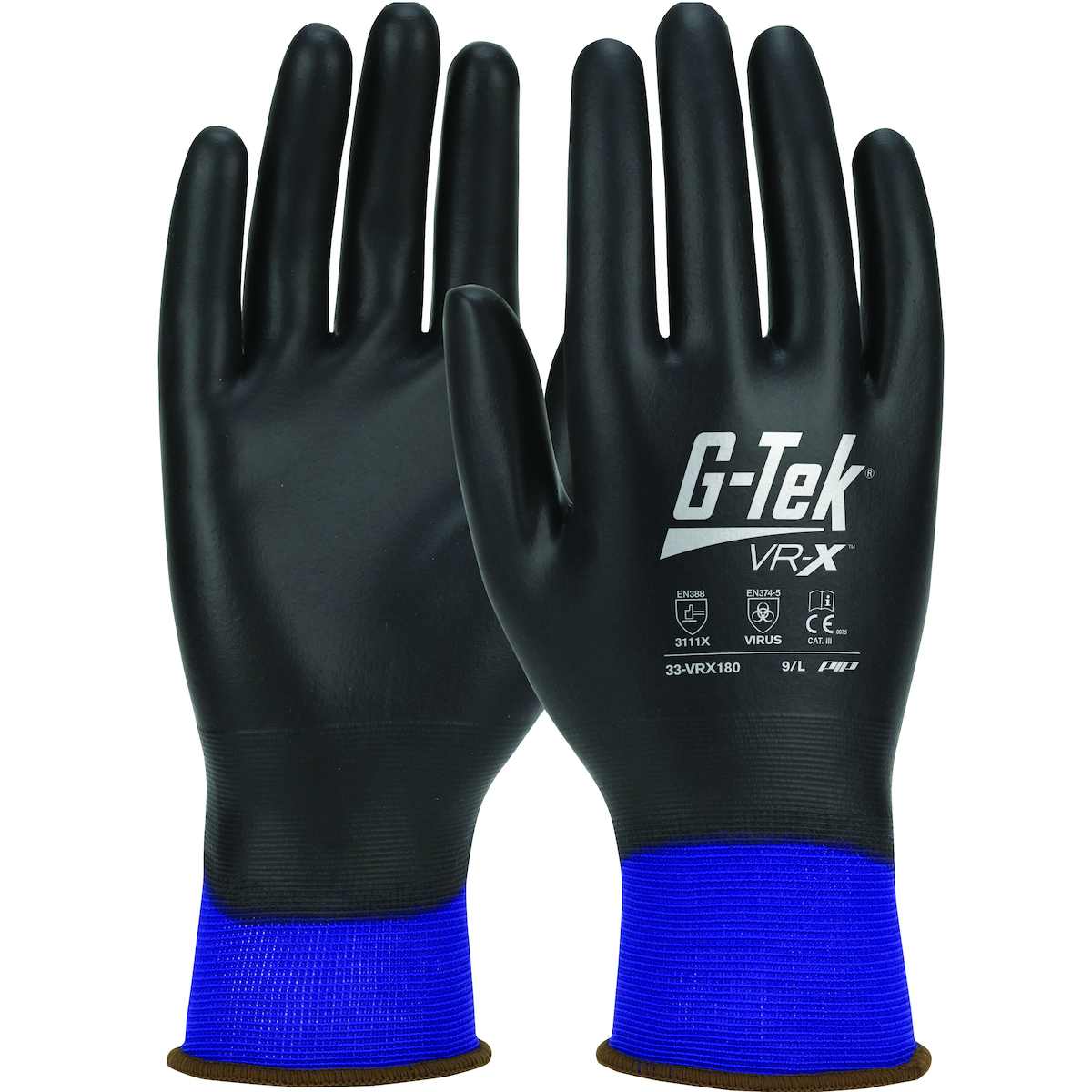 G-Tek® VR-X™ Seamless Knit Nylon Glove with Polyurethane Advanced Barrier Protection Coating on Full Hand – Touchscreen Compatible