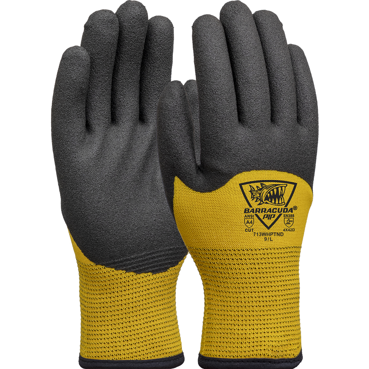 Barracuda® Seamless Knit HPPE/Nylon Glove with Acrylic Lining and PVC Foam Grip on Palm, Fingers & Knuckles