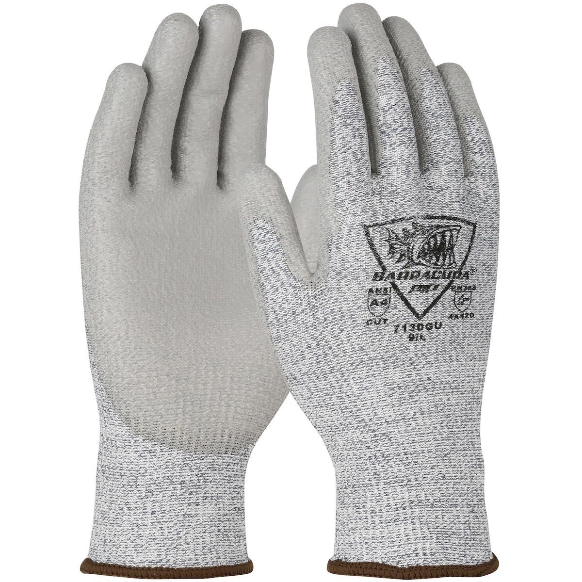 Barracuda® Seamless Knit Polykor Blended Glove with Polyurethane Coated Flat Grip on Palm & Fingers