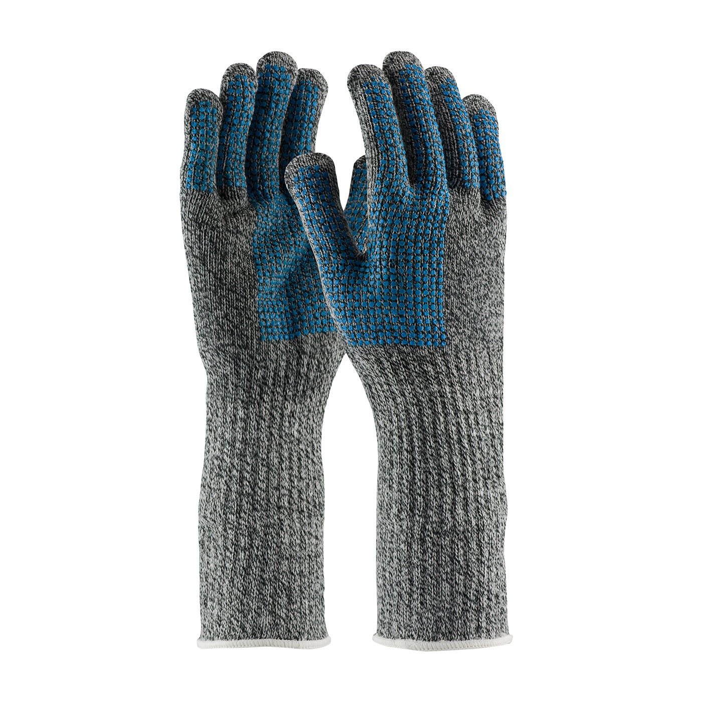 Dyneema® Blended Slabbers Glove with Extended Cuff and Double-Sided PVC Dot Grip, Gray, L