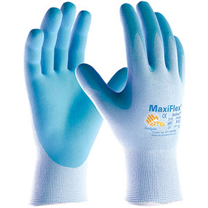 PIP Case of 144 Pair A1 Cut Level MaxiFlex Nylon Gloves with Nitrile Micro  Dot Grip 34-844